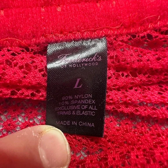 Frederick's of Hollywood Bustier Womens L Red Alexa Zoe Lace Garter X118-2022 - Picture 5 of 10